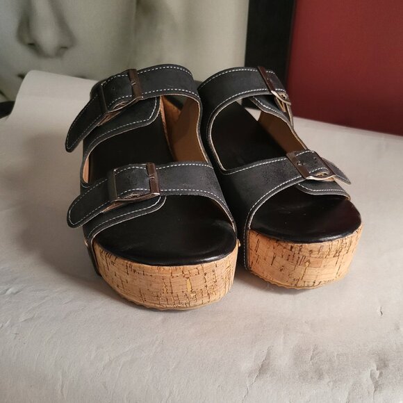 NWOT WOMANS CORK WEDGES SZ 9.5 - Picture 3 of 7